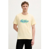 Bavlnené tričko Pepe Jeans pánske, žltá farba, s potlačou, PM509959 S