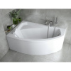 Besco RIMA Vaňa asymetrická akrylátová 130x85cm Ľavá 135 l, Biela VANRIM130L