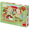 Dino Puzzle Zvieratká na statku, 100 XL dielikov
