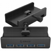Hub Orico MH4PU montovaný na svorku 4x USB-A 3.0 - čierny