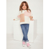 Detský sveter - Shein 104 biela, hnedá, ružová sveter (D31O015 Classic Tri -Color Sweter Shein 104)