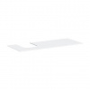 Hansgrohe Xevolos E - Doska pod umývadlo, 137x55 cm, výrez vľavo, matná biela 54205700