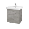 Dreja Umývadlová skrinka Q MAX SZZ2 60 - D01 Betón / Úchytka T02 / D01 Betón
