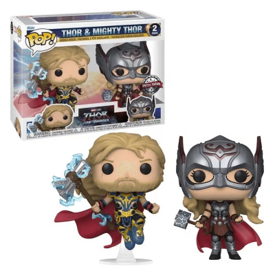 Funko POP! Marvel: Thor Love and Thunder - Thor and Mighty Thor 2 Pack Special Edition