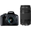 Canon EOS 2000D + EF-S 18-55mm f/3.5-5.6 IS II + EF 75-300mm f/4-5.6 III SLR sada 24,1 MP CMOS 6000 x 4000 px Čierna (2728C017)