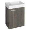 AQUALINE ZOJA skrinka s keramickým umývadlom 40x22 cm, mali wenge 51049MW-02
