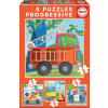 EDUCA Puzzle Zvierací záchranári 4v1 (6,9,12,16 dielikov)
