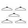 Vešiaky na oblečenie so vzorom ROXI čierne 5 ks