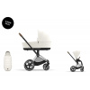 Cybex Platinum CYBEX Priam Set + Platinum Footmuff off white 2025 chrome with brown details