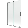 Mexen Velar L sprchová zástena dvojkrídlová posuvná 120 x 150 cm, priehľadná, gun gray brúsená - 896-120-003-01-66