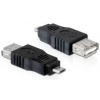 PremiumCord USB redukcia A/female-MicroUSB/male kur-12