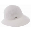 SEEBERGER Letný dámsky biely nekrčivý klobúk - UV faktor 80 Veľkosť: 59 cm (L)