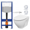 AKCE/SET - CERSANIT predstenový inštalačný systém bez tlačidla + WC CERSANIT CLEANON MODUO + SEDADLO K97-526 X MO1