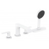 Hansgrohe Vivenis, batéria na okraj vane, 4-otvorová inštalácia, sBox, biela matná, HAN-75444700