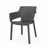 Plastová záhradná stolička Eva grafitová