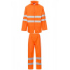 PAYPER HI-VI RAINSET 001228-0380 / Vodeodolný reflexný komplet bundy a nohavíc do pása - HV oranžová 5XL
