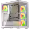 Krux skriňa Exo / ATX / 4x120mm RBG fan / 2xUSB 2.0 / USB-C / tvrdené sklo / biela