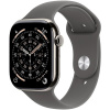 Apple Watch Series 11 Cellular 46 mm Prírodný titán s kamenno sivým športovým remienkom – M/L MFCX4WF/A