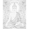 ZUTY Bodkovanie - BUDDHA A ORNAMENTY Rámovanie: bez rámu a bez vypnutia plátna, Rozmer: 40x50 cm