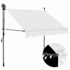 zahrada-XL Ručne zaťahovacia markíza s LED 150 cm, krémová 145870