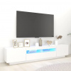 zahrada-XL TV skrinka s LED svetlami biela 200x35x40 cm 3081906