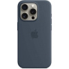 Apple iPhone 15 Pro Silicone Case with MagSafe - Storm modré MT1D3ZM/A