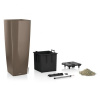 Lechuza geobra Kvetináč Lechuza Cubico Alto all-in-one set Farba: Taupe (šedobéžová)