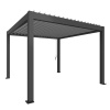 Biohort pergola 3,5x3,5 - 367,5 x 367,5 cm, tmavosivá/strieborná metalická (lamely) B449330