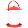 vidaXL Automatická napájačka pre hydinu 18 l - Červená - 11280-153011