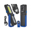 PRACOVNÁ LAMPA BATERKA AKUMULÁTOROVÁ LED COB 5W + 3W 2000 mAh MAGNET GEKO