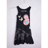 Dievčenské šaty - Desigual lýtkové šaty Veľkosť 104 (N327 Desigual Black Print 3/4 šaty)