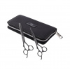 Olivia Garden SilkCut PRO Matt Black 5.75 Shear/6.35T EUR Thinner Left Handed