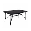 Springos Záhradný stôl 150x90 cm TOSCANA BLACK čierny