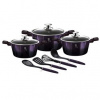 BERLINGERHAUS BH-7141 Súprava riadu s titánovým povrchom Purple Eclipse Collection 10 ks