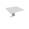 Hobis Doplnkový stôl Flex, 80x75,5x80 cm, biely/kov