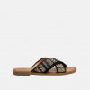 Toms Dámske čierne šľapky TOMS Black Woven Viv