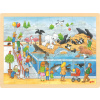 GOKI Drevené puzzle Návšteva Zoo 48 dielikov