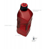 POLISPORT Kanyster POLISPORT PROOCTANE 8464600001 10 l bandaska na tankovanie 100 ml nádoba na olej tankovacia hadica priehľadná červená