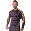 TOP TEN MMA Rash Guard “MMA Octagon” - long sleeve, black-brown, size XL Size: XL, Color: Black - Brown