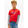 Tommy Hilfiger tričko detské bavlnené KB0KB10263.128.176.PPY2 červená 164