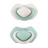 Canpol set symetrických silikon cumlíkov 2 ks Pure Color Green