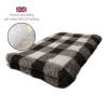 DRYBED Premium Vet Bed Káro čierny + šedý 100 x 75 cm
