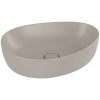 VILLEROY & BOCH Antao asymetrické umývadlo na dosku bez otvoru, bez prepadu, 510 x 400 mm, Almond, s povrchom CeramicPlus, 4A7351AM
