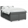 Box spring postel s matrací tmavě šedý 140 x 190 cm textil Šedá 3288184