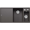 Blanco Axia III 6 Silgranitový drez, 100x51 cm, s ovládaním odtoku a s príslušenstvom, sivá skala 523463