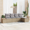 zahrada-XL Súprava záhradných pohoviek 6 pcs Beige a svetlo šedá Polyratan 3356735