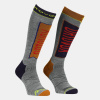 ORTOVOX FREE RIDE LONG SOCKS hlinené oranžové - sivé Veľkosť: 45-47
