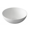 SAPHO THIN Ø39cm umývadlo na dosku okrúhle, bez prepadu, rockstone biely matný, WN185