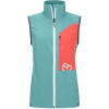 Dámska skialpinistická softshellová vesta Ortovox Berrino Vest W - ice waterfall M