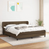 vidaXL Boxspring posteľ s matracom tmavohnedá 180x200 cm látka - Hnedá - 167166-101514